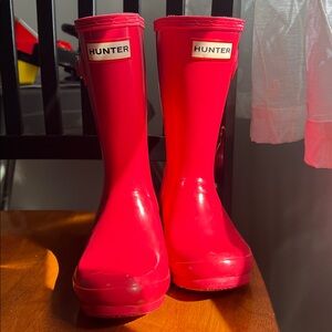 Hunter hot pink gloss Rain Boots